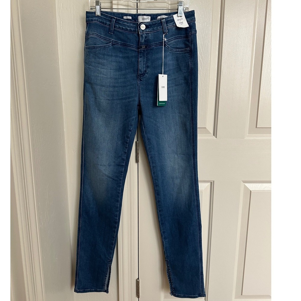 NWT CLOSED‎ Skinny Pusher Long Jeans Size 32 Made in Italy Premium Denim $275